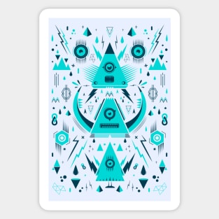 Triangle Alien Transformer Attack Sticker